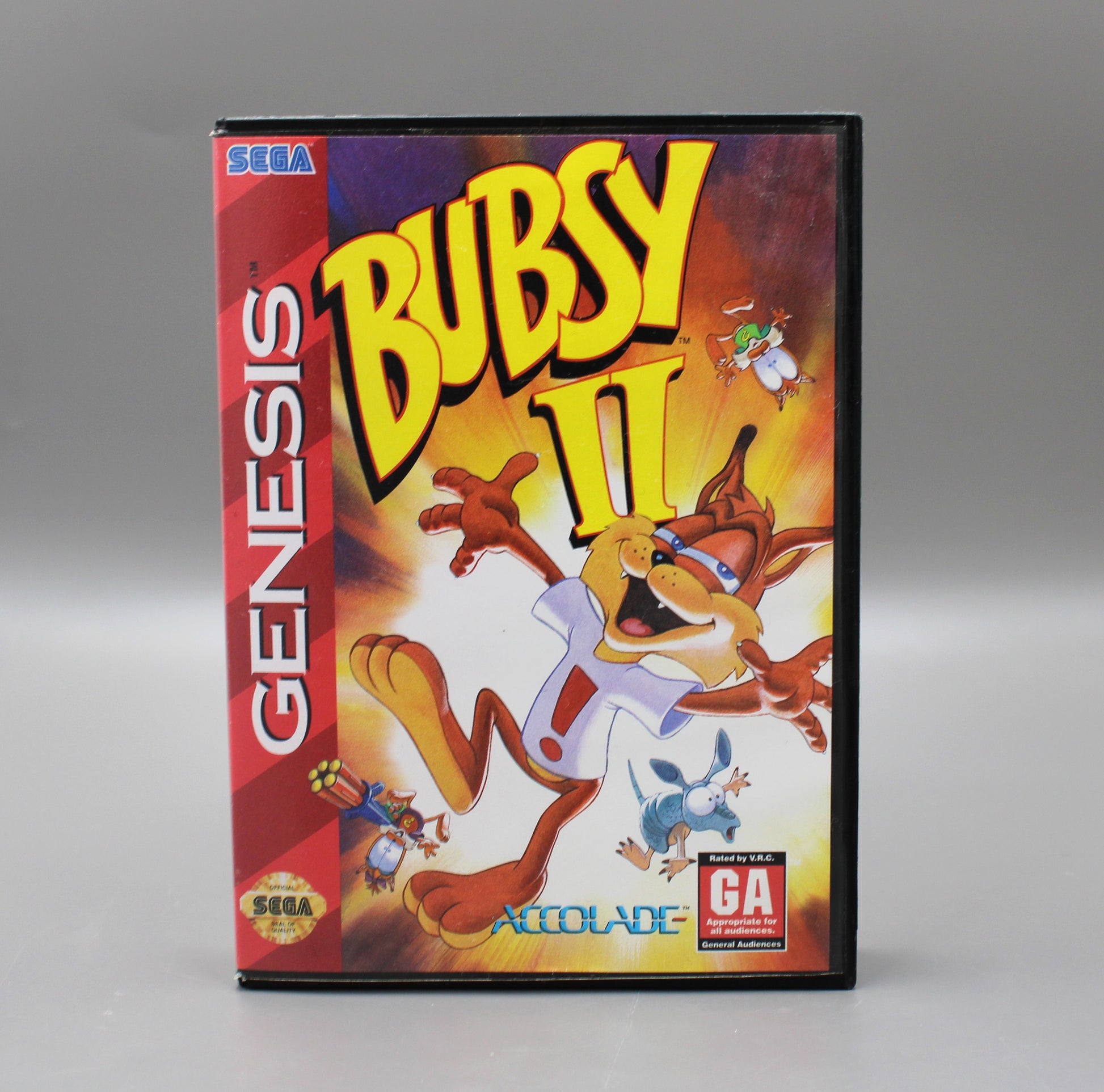 Bubsy II 2 (Sega Genesis, 1994) CIB, Complete W/Manual!