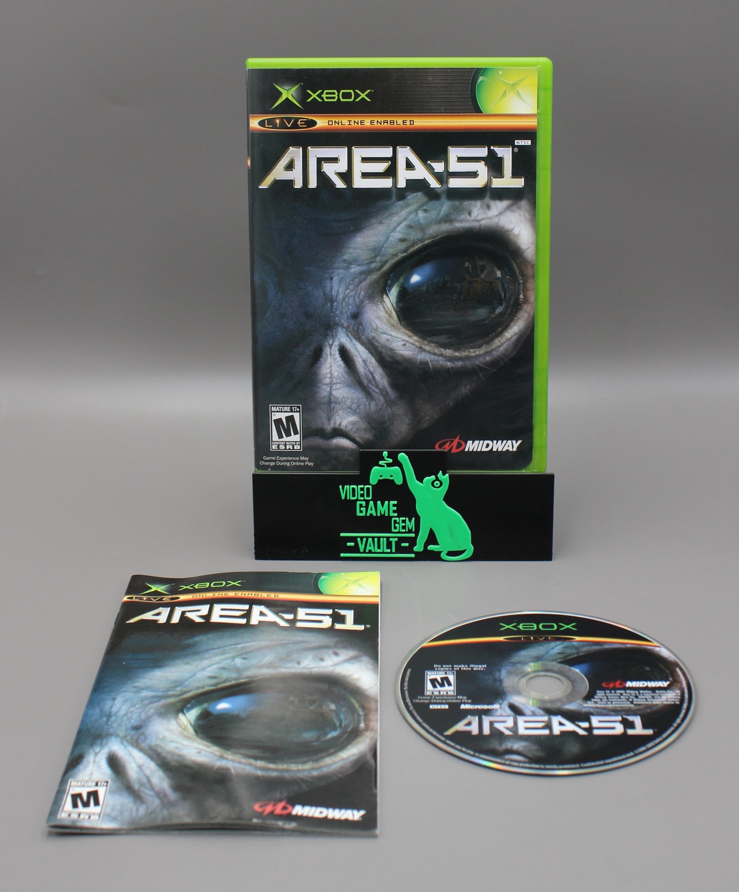 Area-51 (Microsoft Xbox, 2005) CIB, Complete W/Manual! Tested!