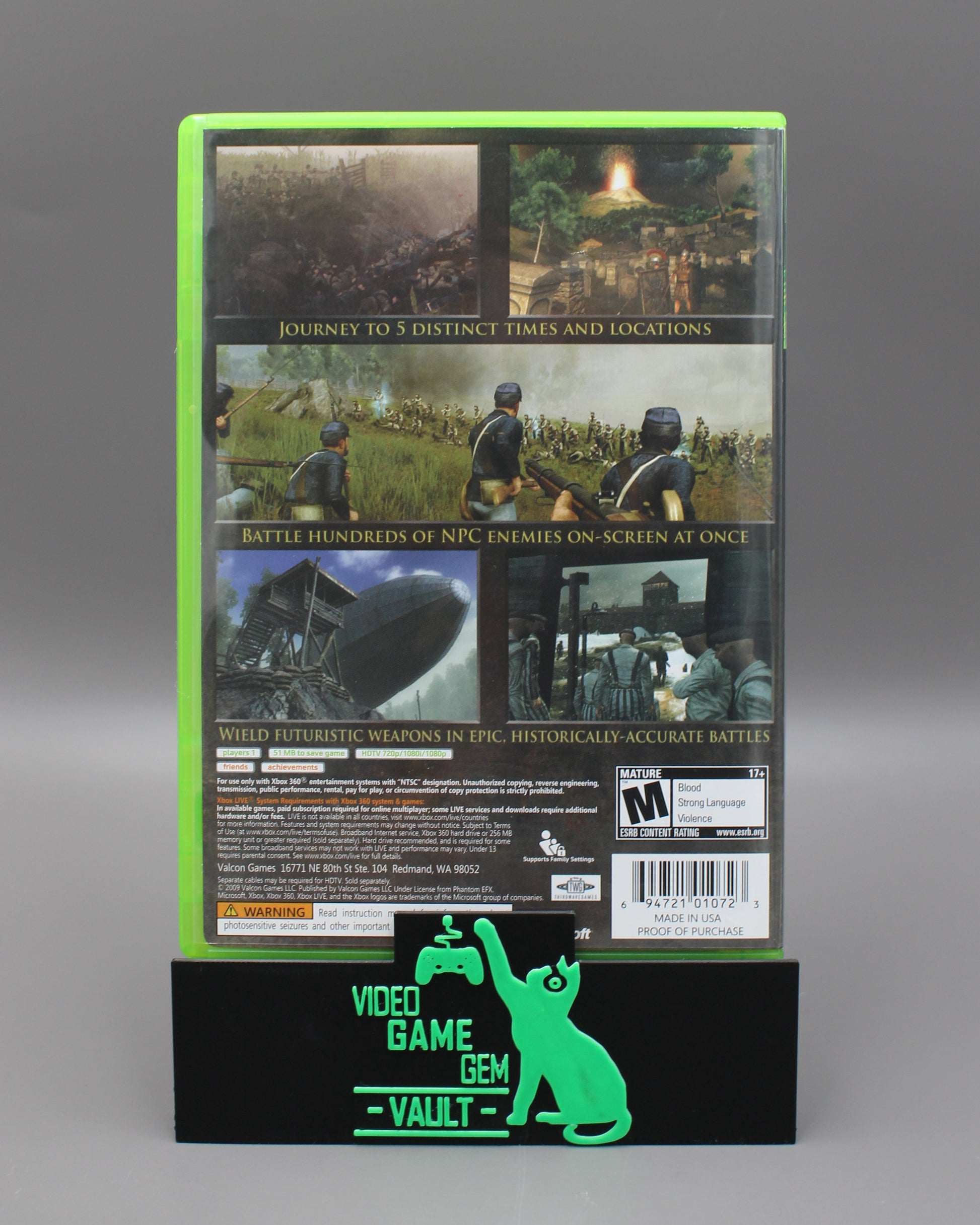 Darkest of Days (Xbox 360, 2009) CIB W/Manual, Tested!