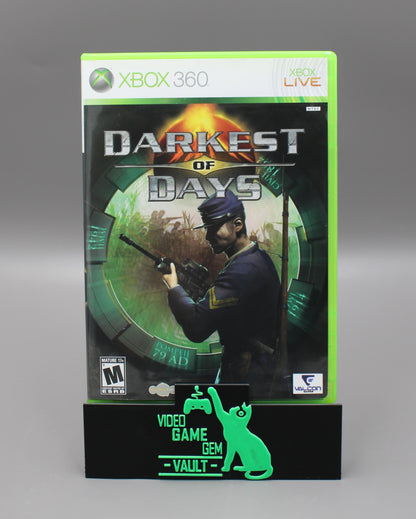 Darkest of Days (Xbox 360, 2009) CIB W/Manual, Tested!