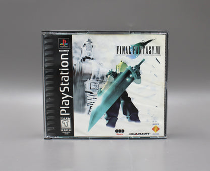 Final Fantasy VII 7 (PlayStation 1, PS1, 1997) Misprint, Black Label! CIB