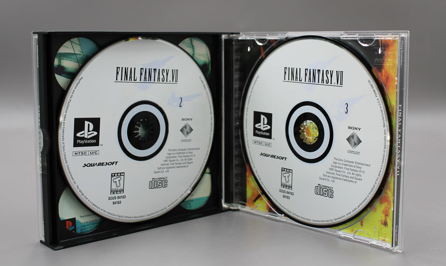 Final Fantasy VII 7 Misprint (PlayStation 1, PS1, 1997) CIB, Floating i