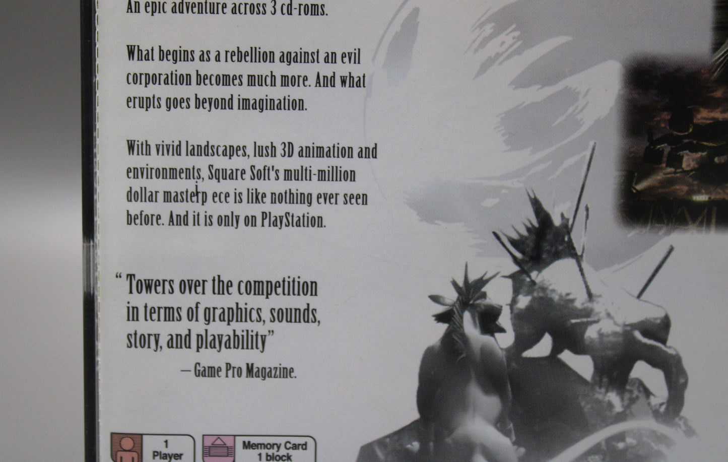 Final Fantasy VII 7 Misprint (PlayStation 1, PS1, 1997) CIB, Floating i