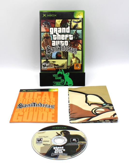 Grand Theft Auto: San Andreas (Microsoft Xbox, 2005) CIB + Map/Manual! [Second Edition]