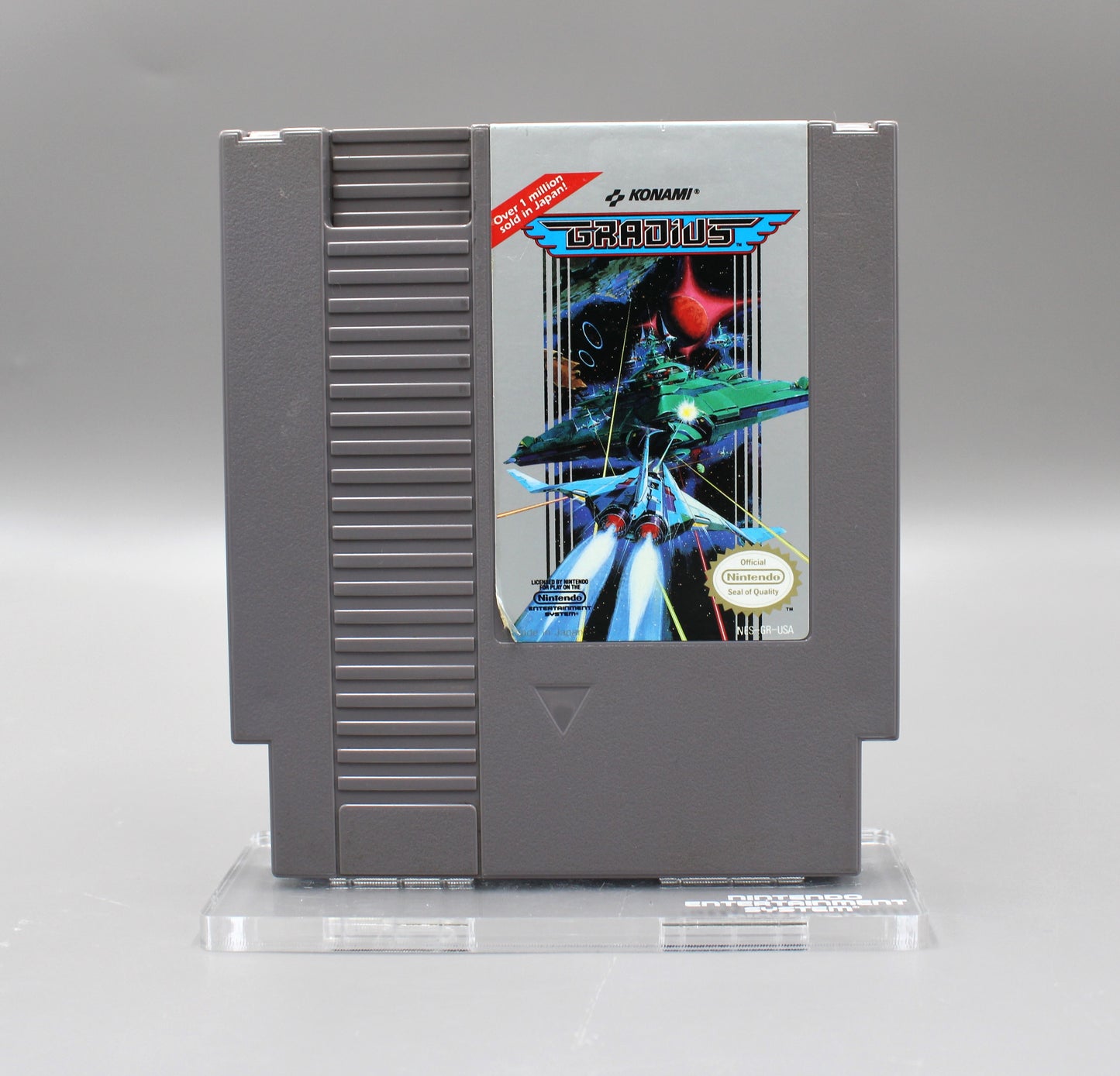 Gradius (Nintendo NES, 1986) Game Cartridge [Konami] W/Sleeve - 3 Screw