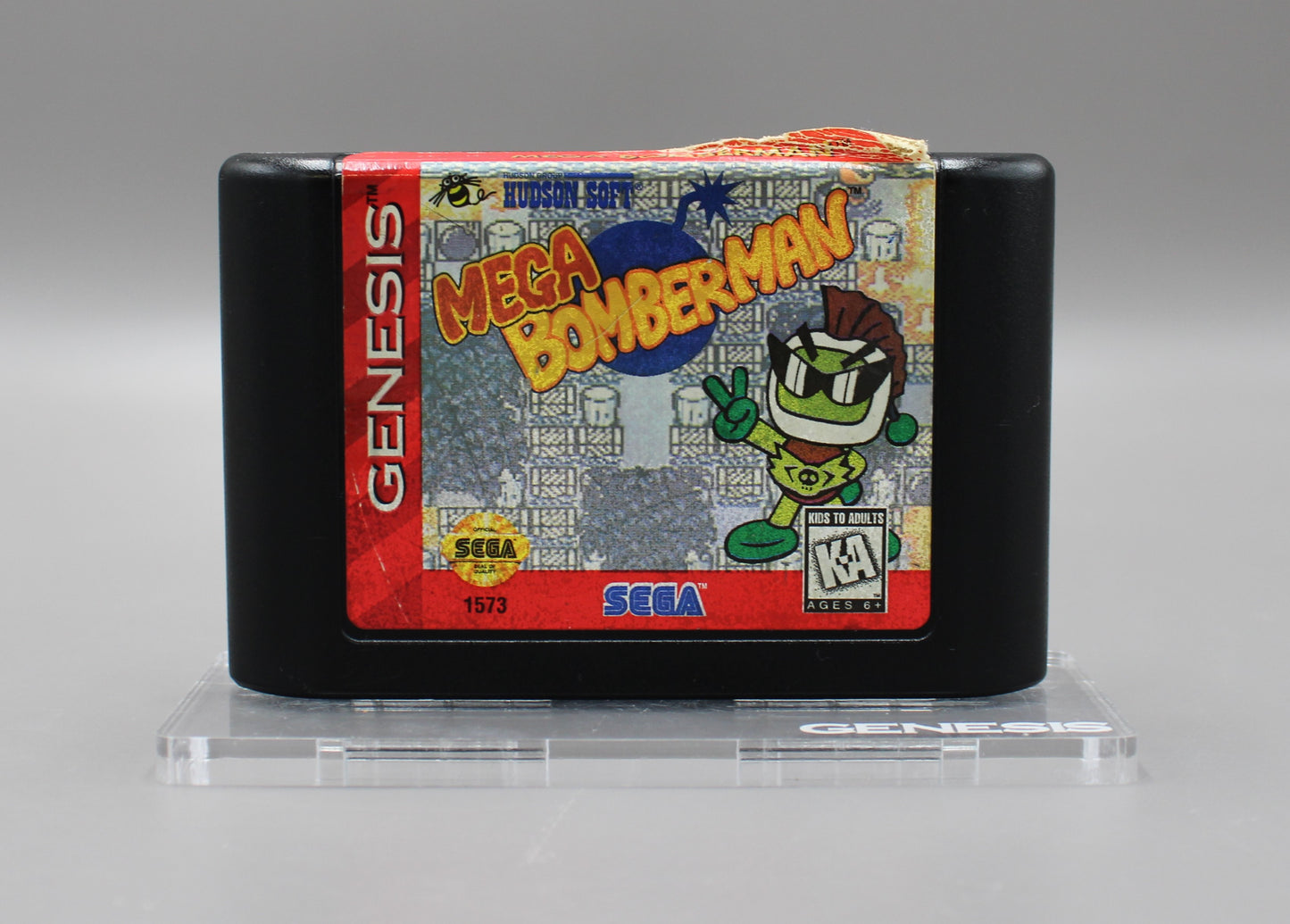 Mega Bomberman (Sega Genesis, 1994) Game Cartridge, Cleaned & Tested!