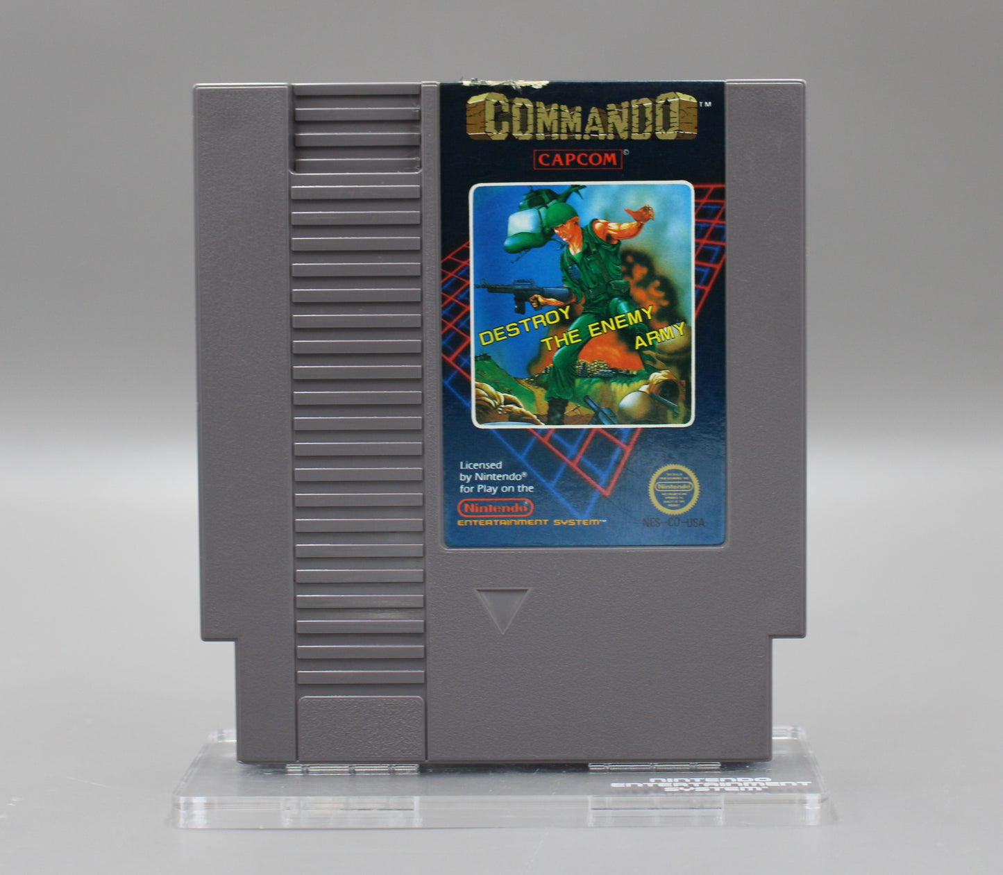 Commando (Nintendo NES, 1986) [5-Screw] Cartridge, Cleaned & Tested!