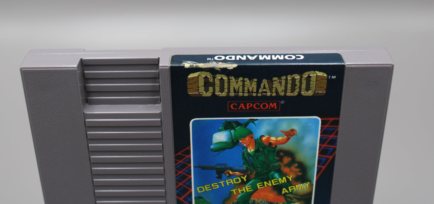 Commando (Nintendo NES, 1986) [5-Screw] Cartridge, Cleaned & Tested!