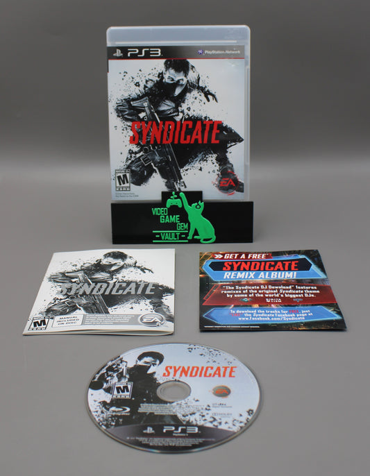 Syndicate (Sony PlayStation 3, PS3, 2012) CIB W/Manual!