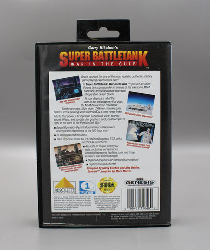 Super Battletank: War in the Gulf (Sega Genesis, 1992) CIB, Complete W/Manual!