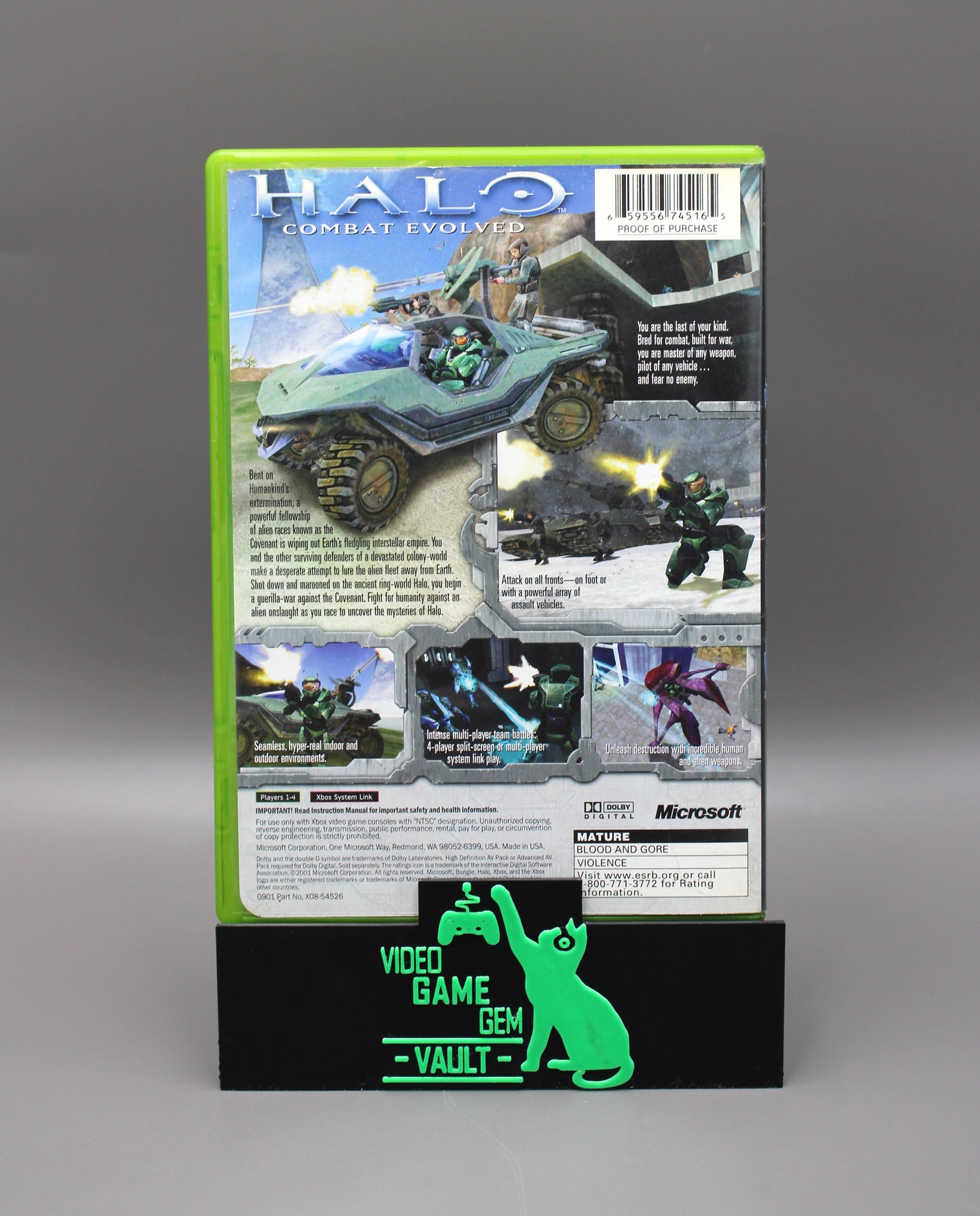 Halo: Combat Evolved (Microsoft Xbox, 2001) CIB, 1st Print, Black Label!