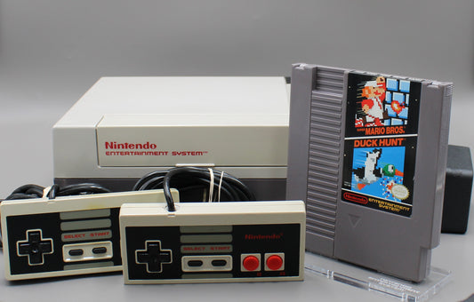 Nintendo NES Console, Restored, Recapped! New Pin Connector! Cords & Mario