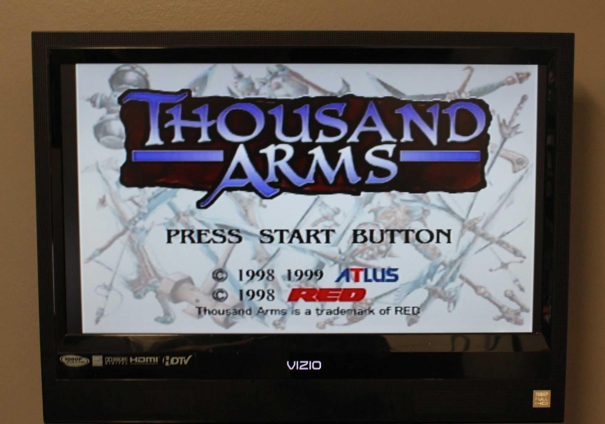 Thousand Arms (Sony PlayStation 1, PS1, 1999) No Manual [2 Discs] Tested!