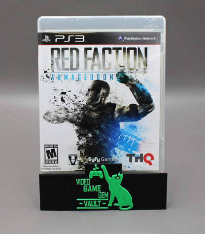 Red Faction: Armageddon (Sony PlayStation 3, PS3, 2011) CIB W/Manual, Tested!