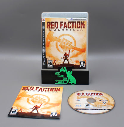 Red Faction: Guerrilla (Sony PlayStation 3, PS3, 2009) CIB W/Manual, Tested!