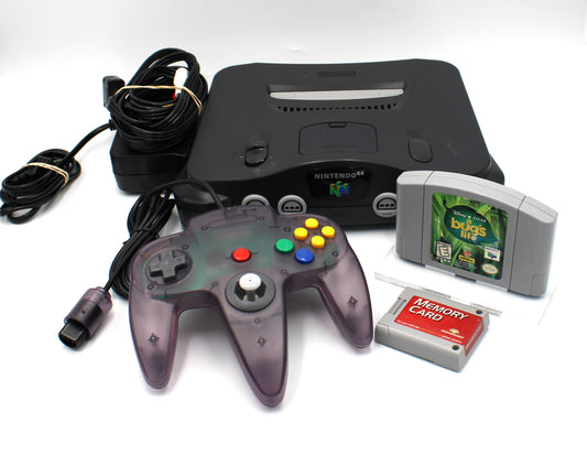 Refurbished & Restored Nintendo 64 N64 Console Bundle W/Cords, Controller + Authentic Game