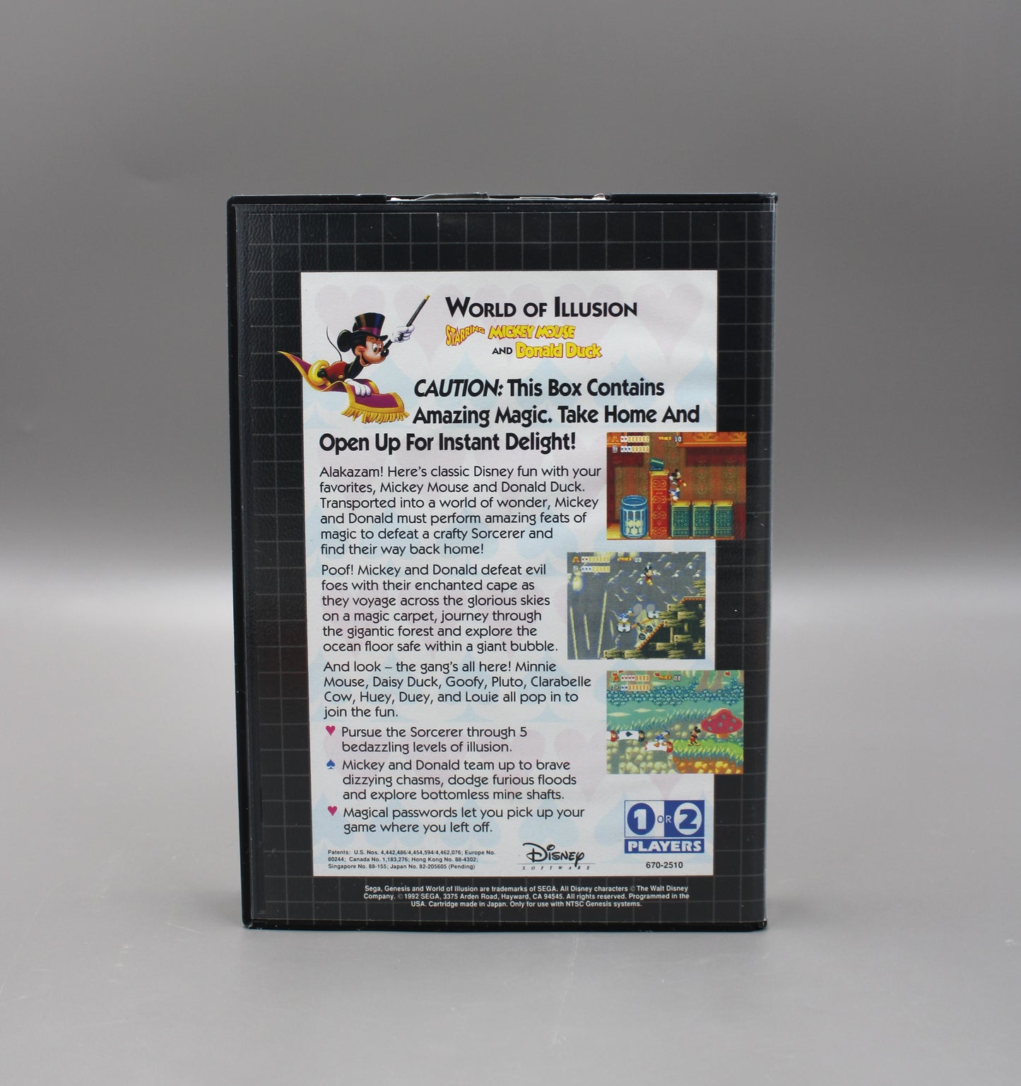 World of Illusion Starring Mickey Mouse and Donald Duck (Sega Genesis, 1992) CIB + Manual!