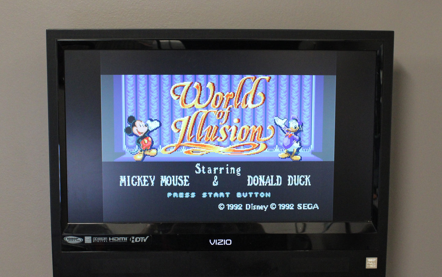 World of Illusion Starring Mickey Mouse and Donald Duck (Sega Genesis, 1992) CIB + Manual!