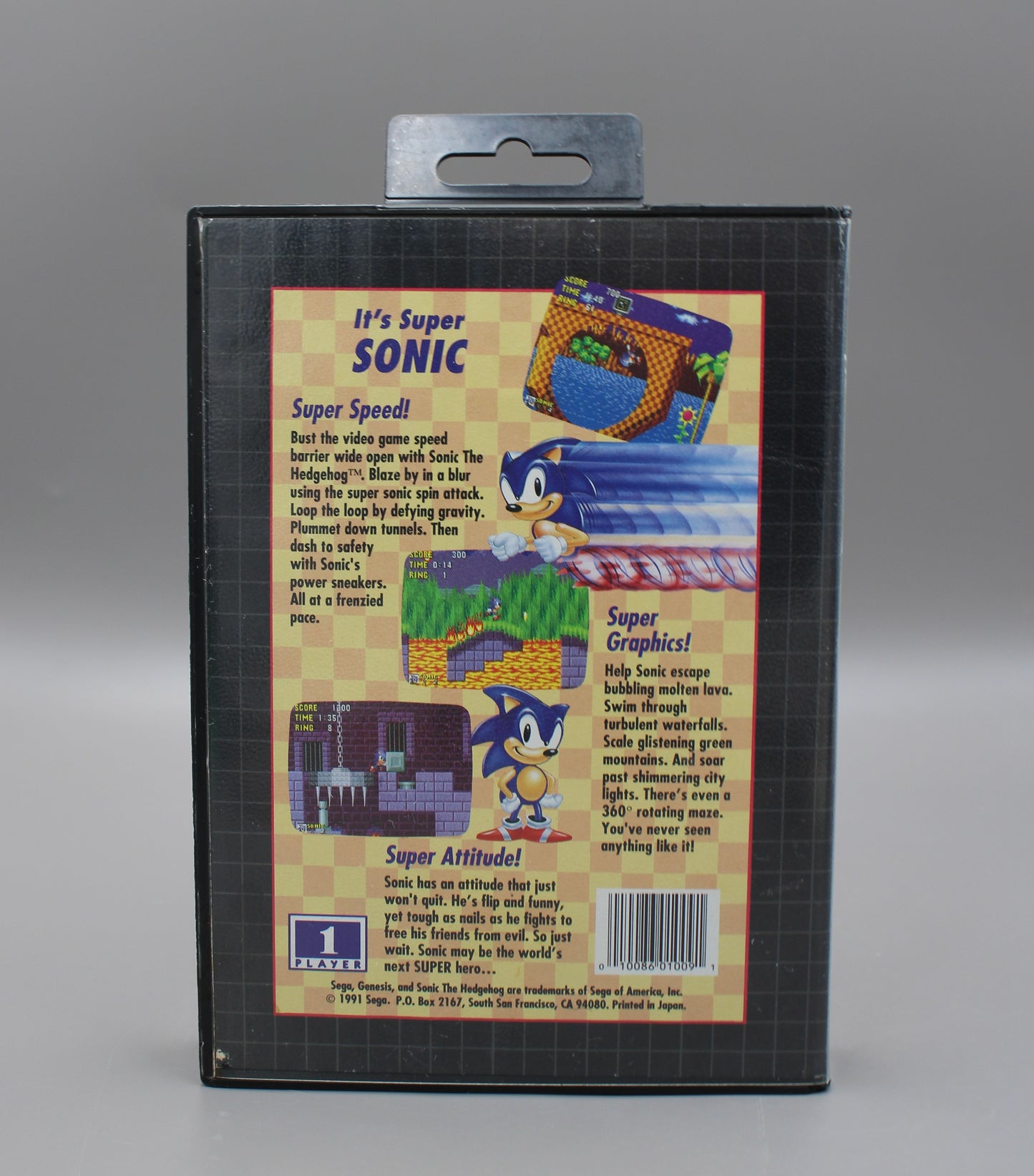 Sonic The Hedgehog (Sega Genesis, 1991) CIB W/Manual, Retail Version!