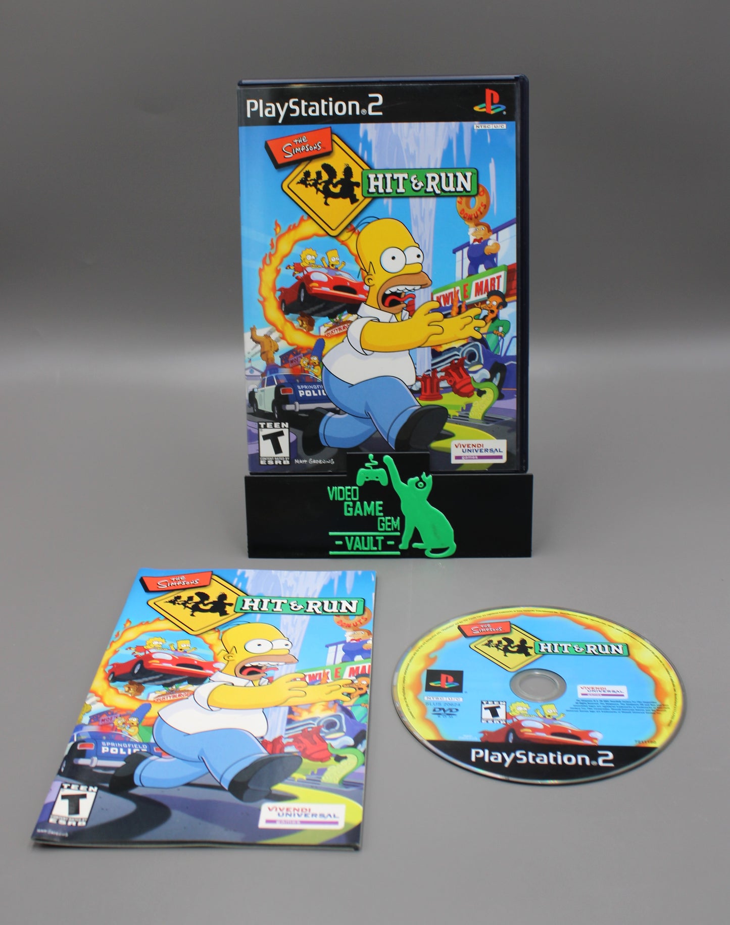 The Simpsons Hit & Run (Sony PlayStation 2, PS2, 2003) CIB W/Reg Card, Black Label