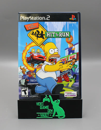 The Simpsons Hit & Run (Sony PlayStation 2, PS2, 2003) CIB W/Reg Card, Black Label